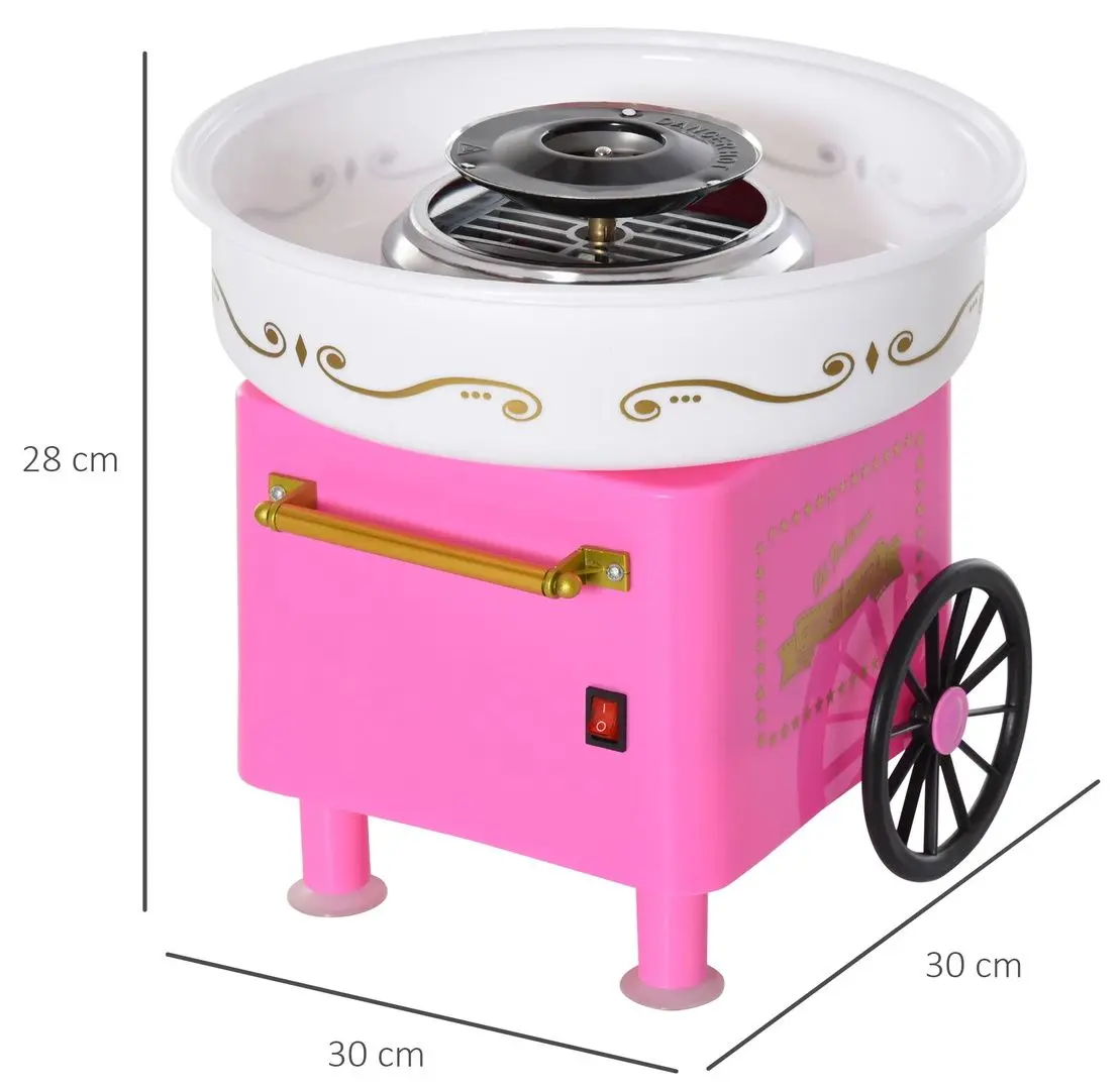 Aparat pentru vata de zahar Homcom 800-018 (Pink/White)