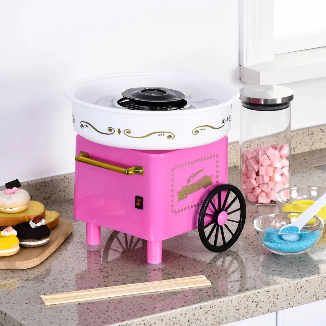 Aparat pentru vata de zahar Homcom 800-018 (Pink/White)