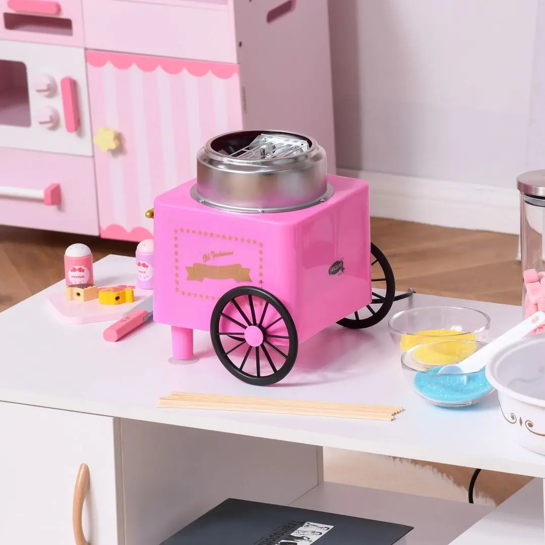 Aparat pentru vata de zahar Homcom 800-018 (Pink/White)