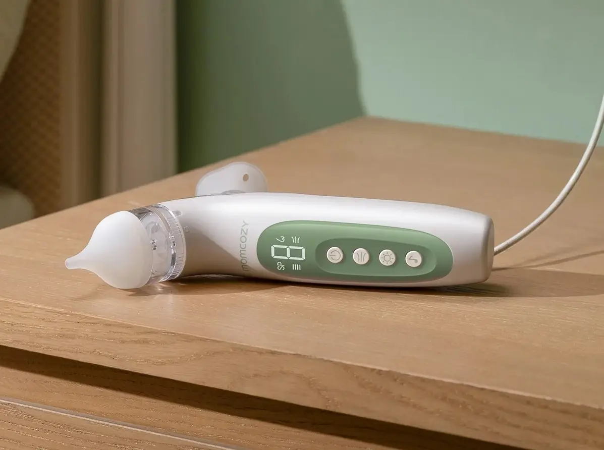 Aspirator electronic 2in1 Momcozy BreezyClear (White/Green) - 5