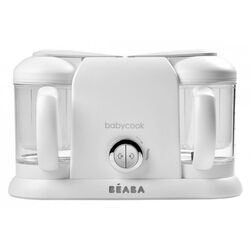 Blender-incalzitor pentru hrana bebelusi Beaba Babycook Plus (White/Silver)