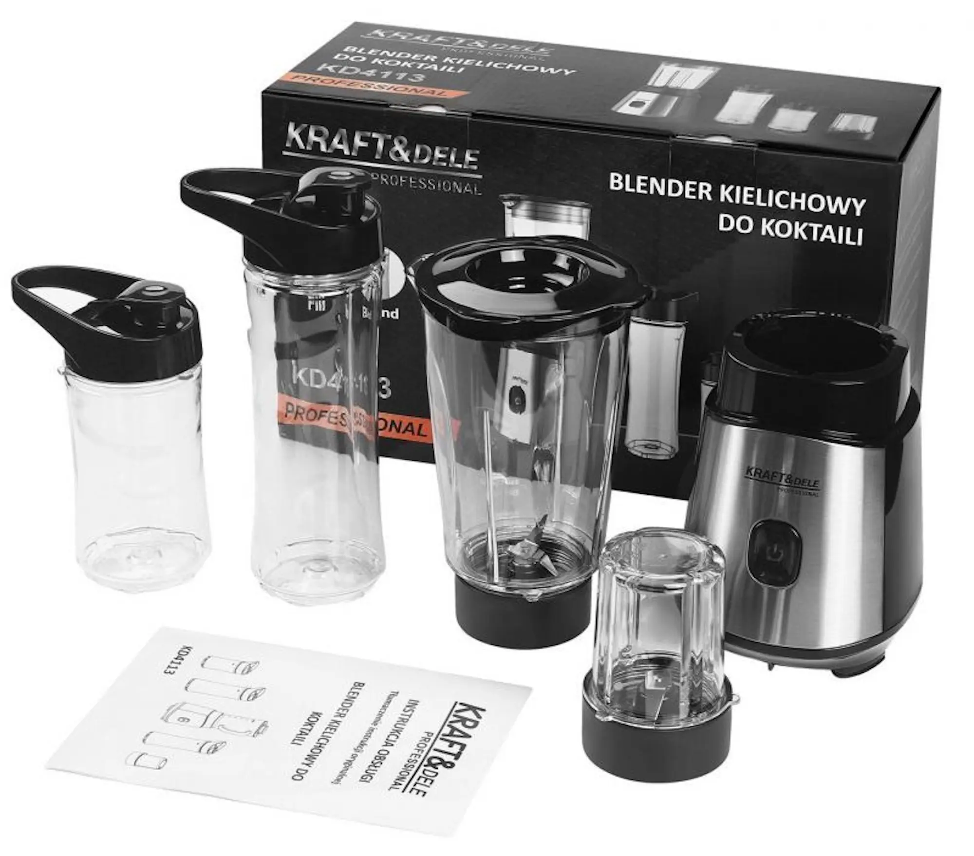 Blender Kraft&Dele KD4113 (Black/Inox)
