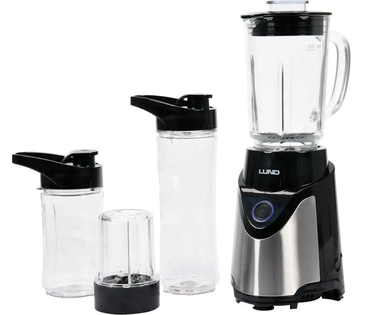 Blender Lund 500W 67703 (Black/Inox)