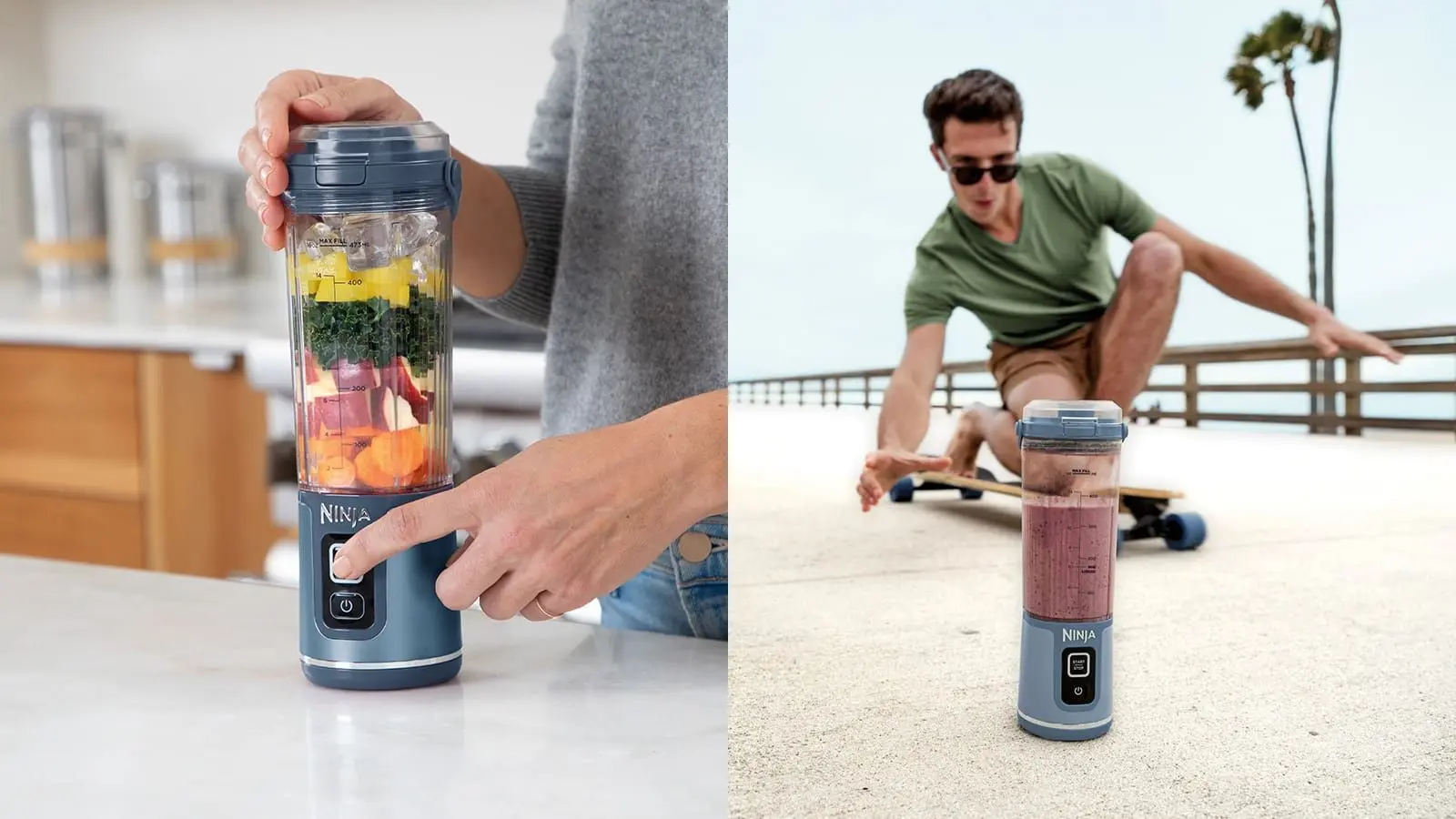 Blender portabil Ninja Blast BC151EUNV (Blue Denim)