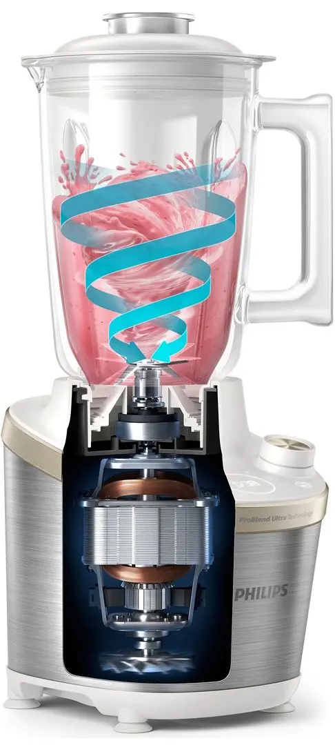 Blender Philips HR3760/01 (White/Metallic)