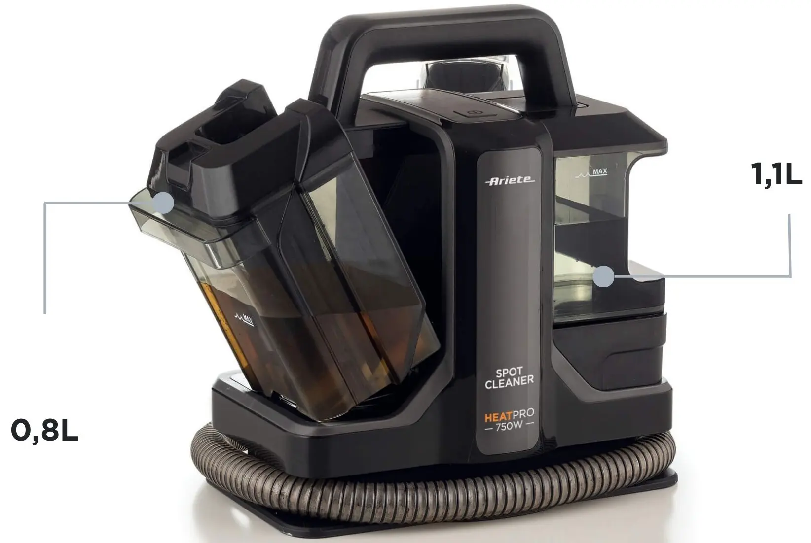 Aspirator cu spalare Ariete Spot Cleaner Heat Pro 750W (Black) - 8