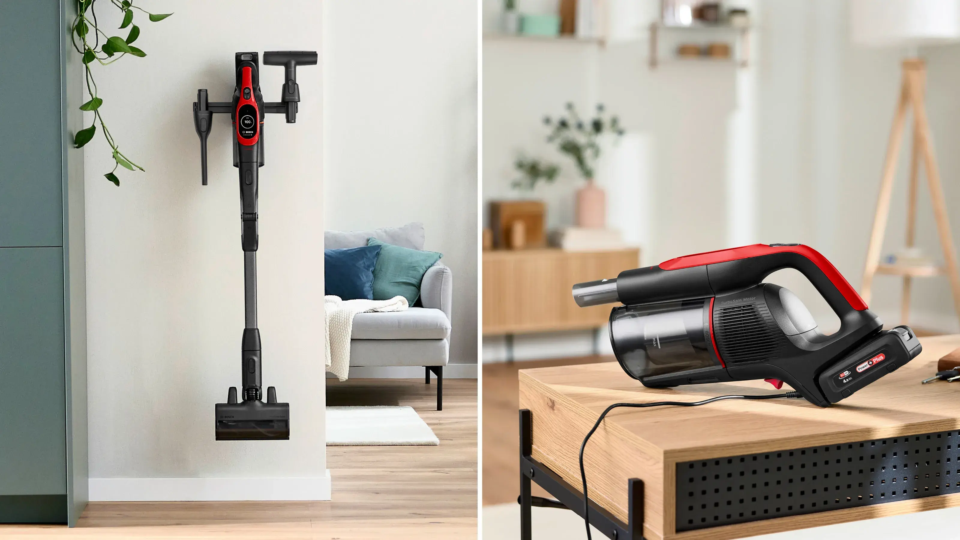 Вертикальный пылесос Bosch Unlimited 10 ProAnimal BCS1041PET (Black/Red)