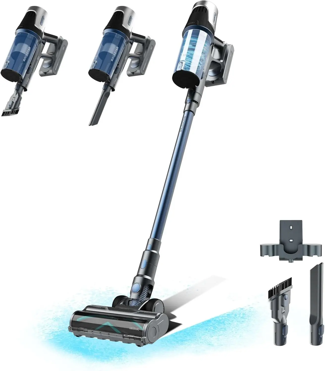 Вертикальный пылесос 2в1 Cecotec Conga Rockstar RS50 X-Treme (Black/Blue) - 2