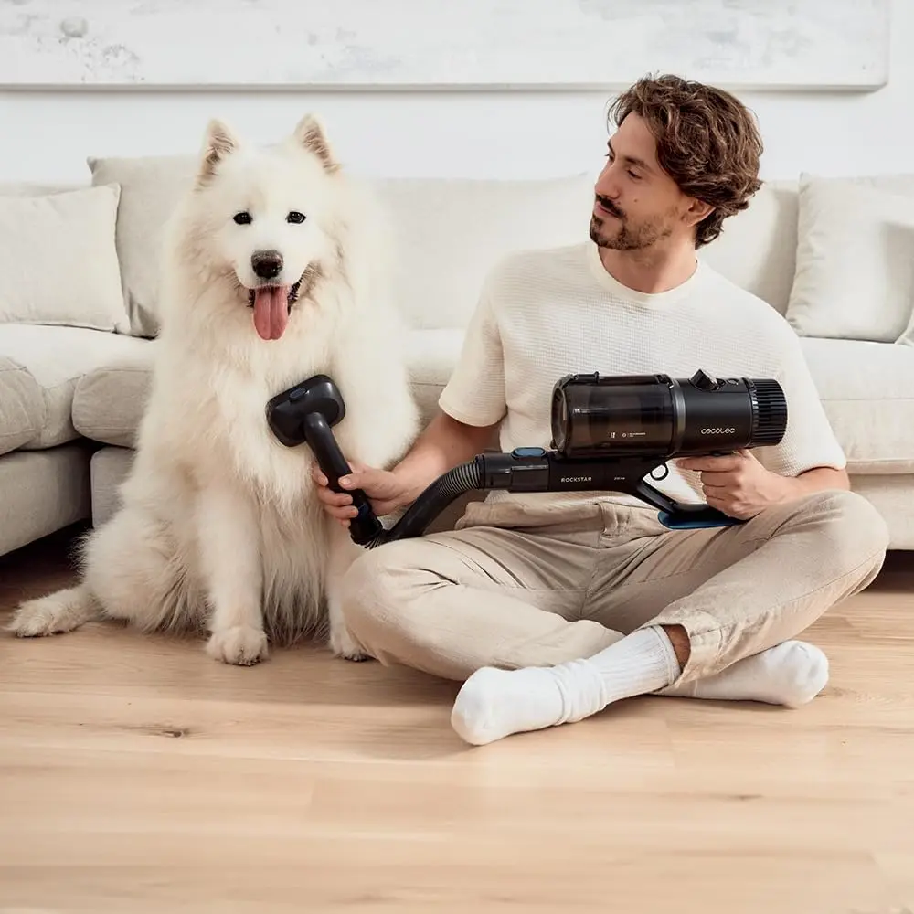 Aspirator vertical 4in1 Cecotec Conga Rockstar 6500 Century ErgoWet Animal (Black/Blue)