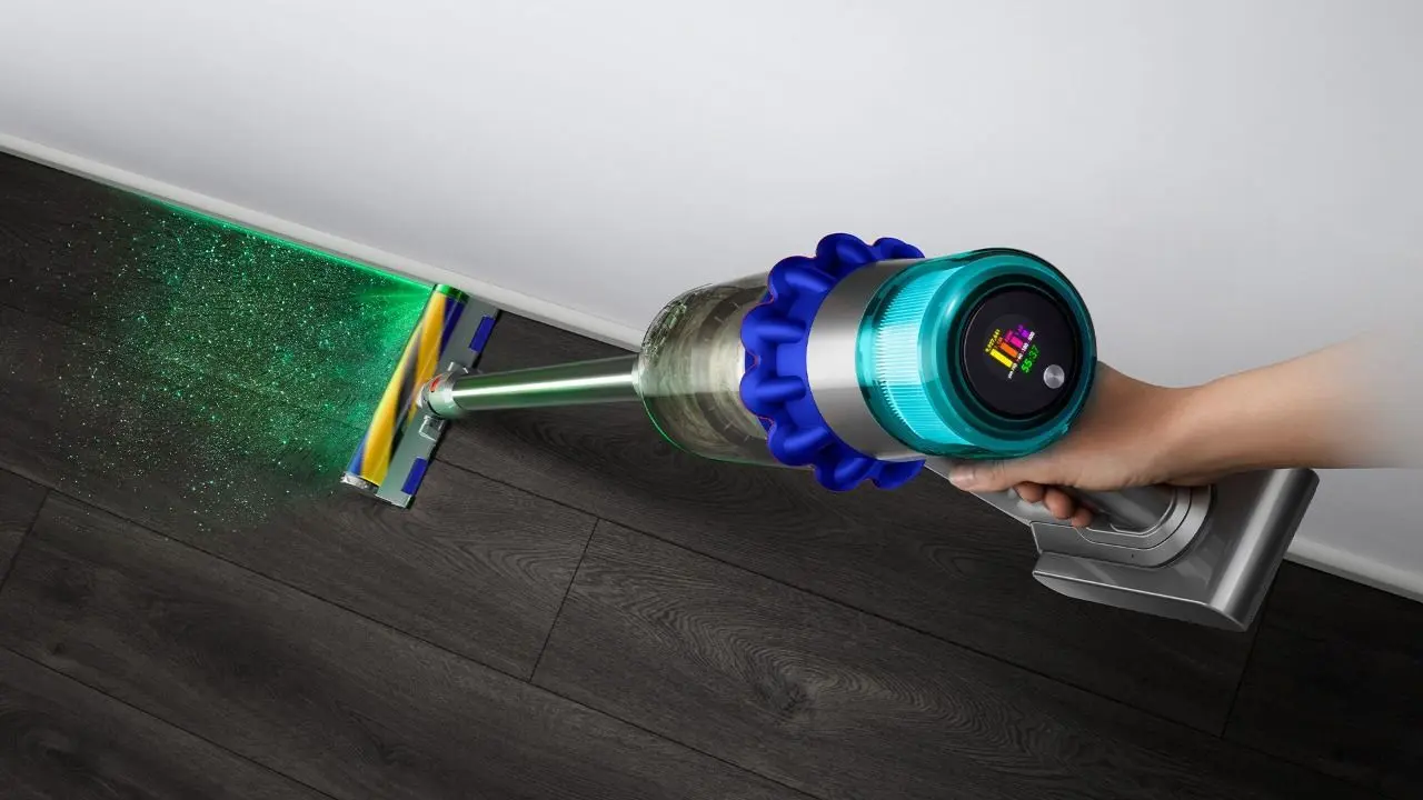 Aspirator vertical Dyson V15 Detect Fluffy (Blue/Nickel)