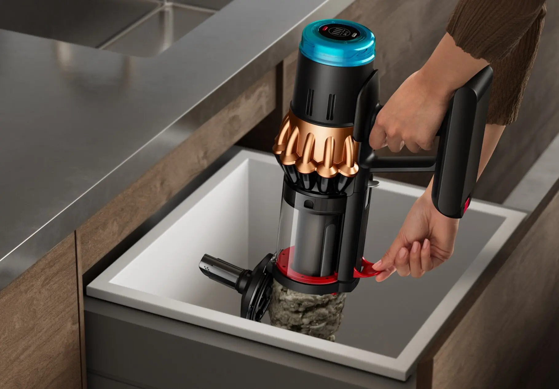Aspirator vertical Dyson V16 Piston Animal Submarine (Matte Black/Copper)