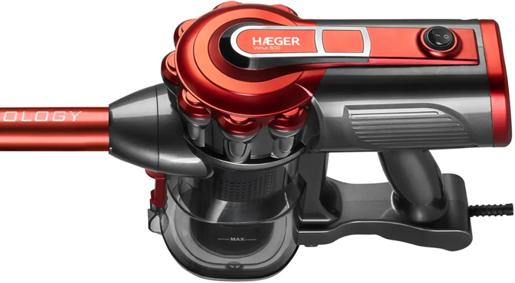 Вертикальный пылесос 2в1 Haeger Venus 600 VC-600.048A (Red/Black) - 2