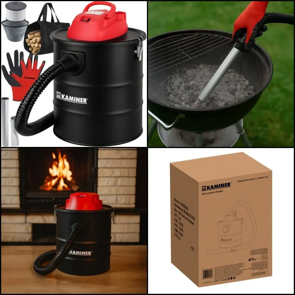 Пылесос для сбора золы Kaminer ODK006-15L 26239 (Black)