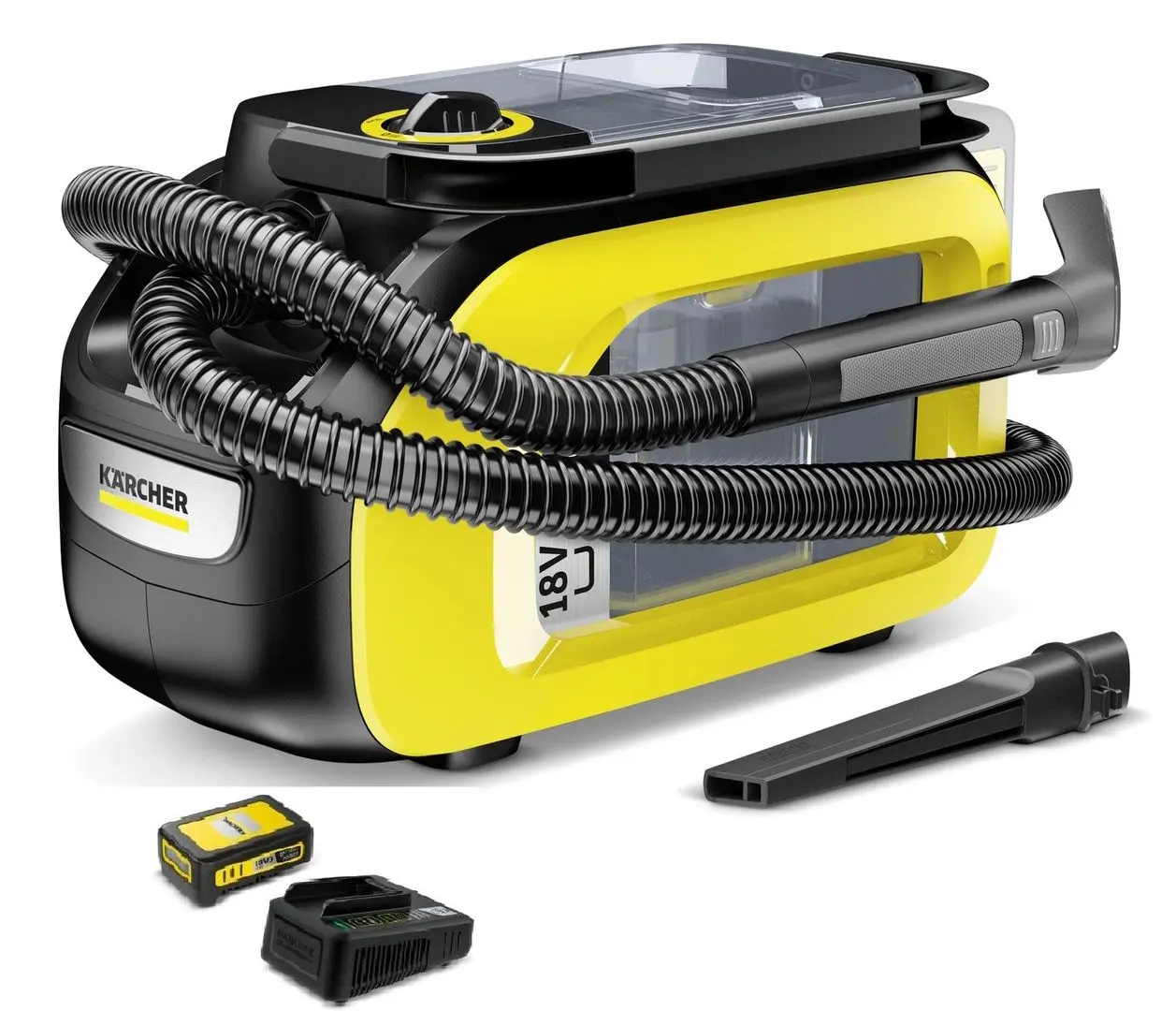 Aspirator cu spalare Karcher SE 3-18 Compact Battery + Kit 1.081-500.01 (Yellow/Black)