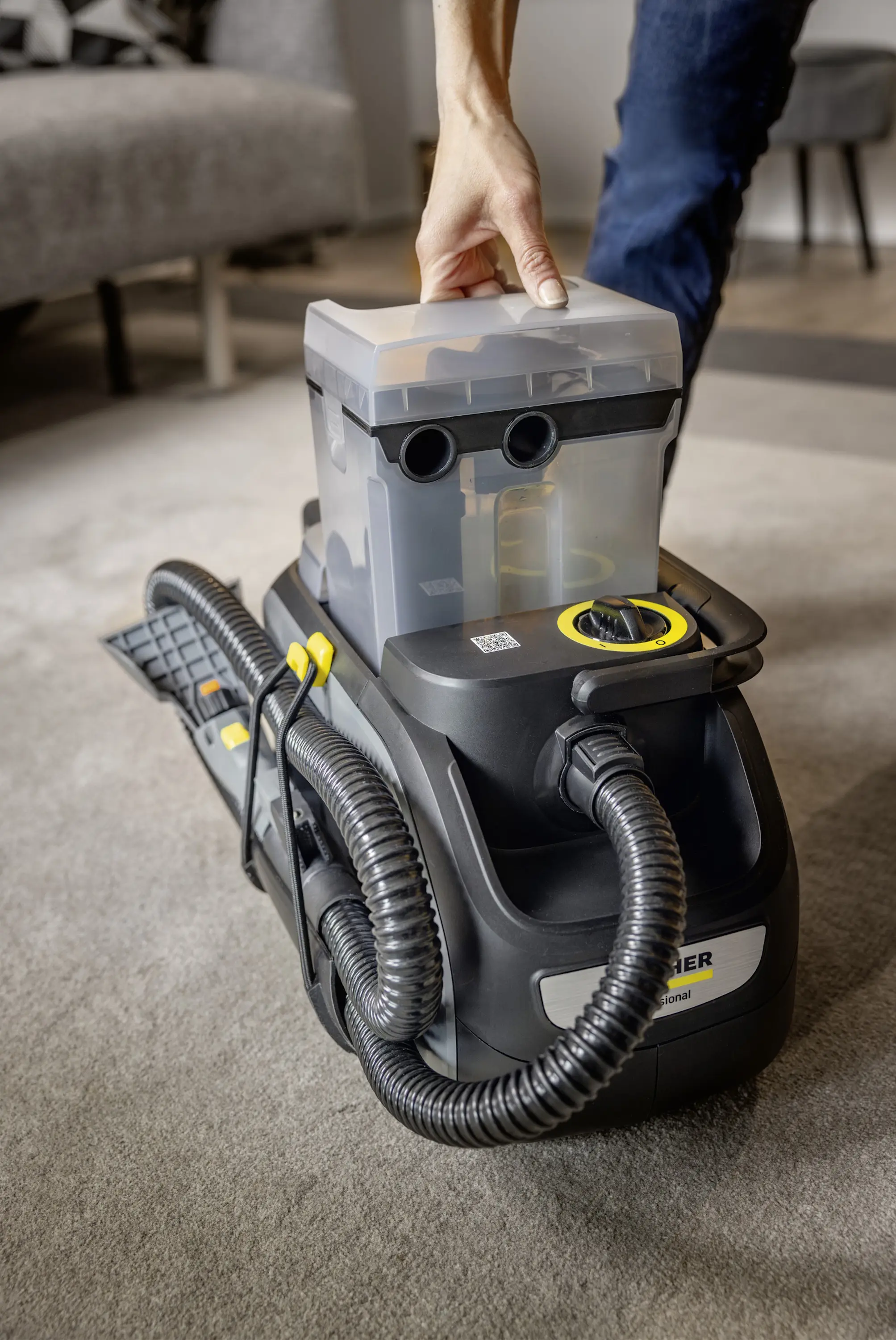 Aspirator cu spalare cu acumulator Karcher Puzzi 2/1 Bp 1.101-750.0 (Anthracite/Grey) - 8