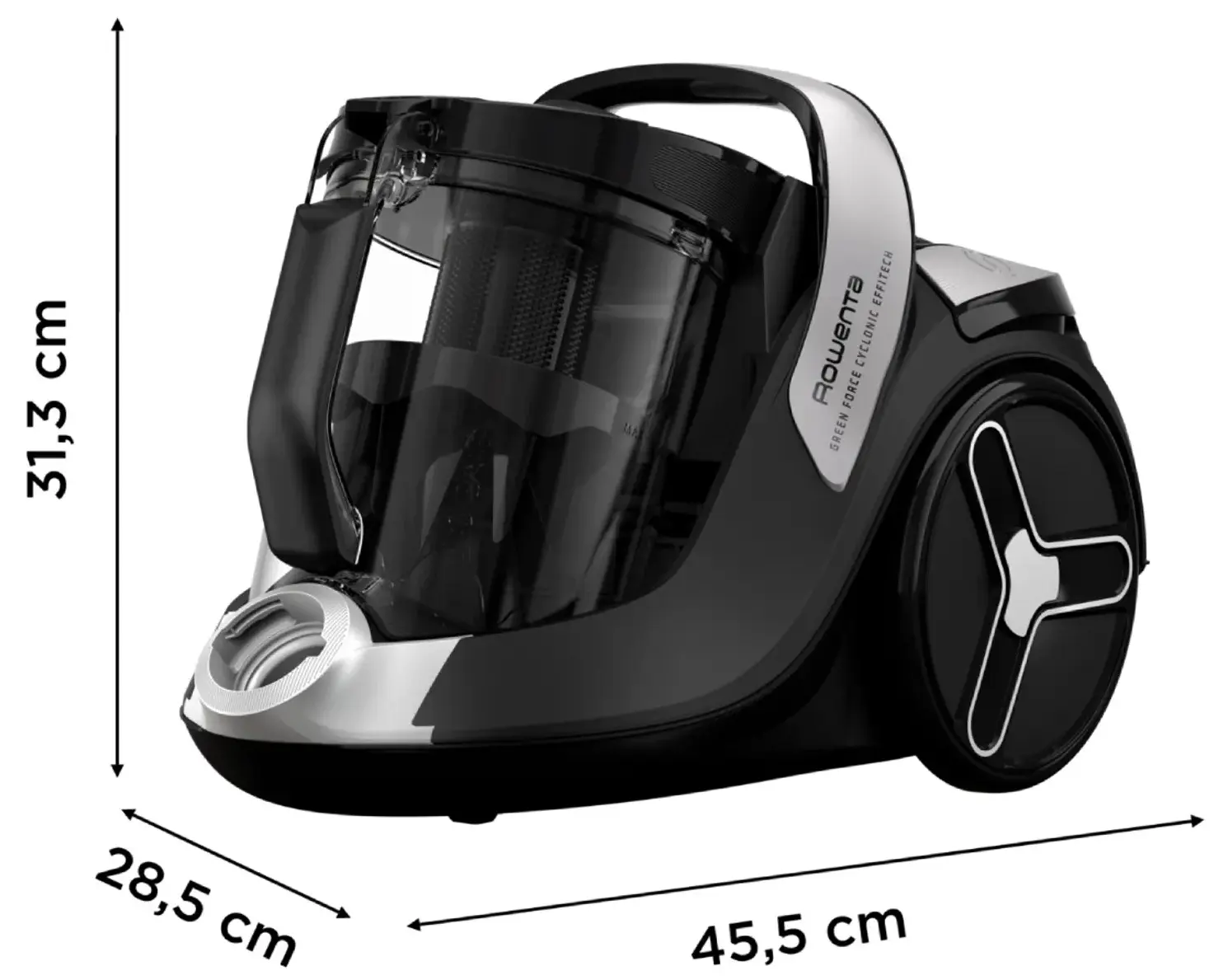 Пылесос Rowenta Green Force Cyclonic Effitech+ RO7C66EA (Black/Silver) - 5