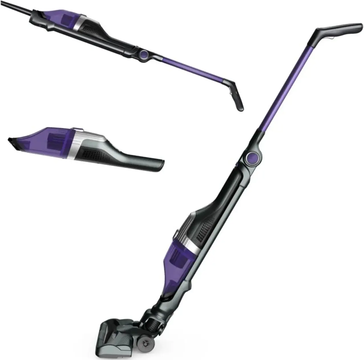 Вертикальный пылесос 2в1 Rowenta X-Trem Compact RH1238WO (Black/Purple) - 2