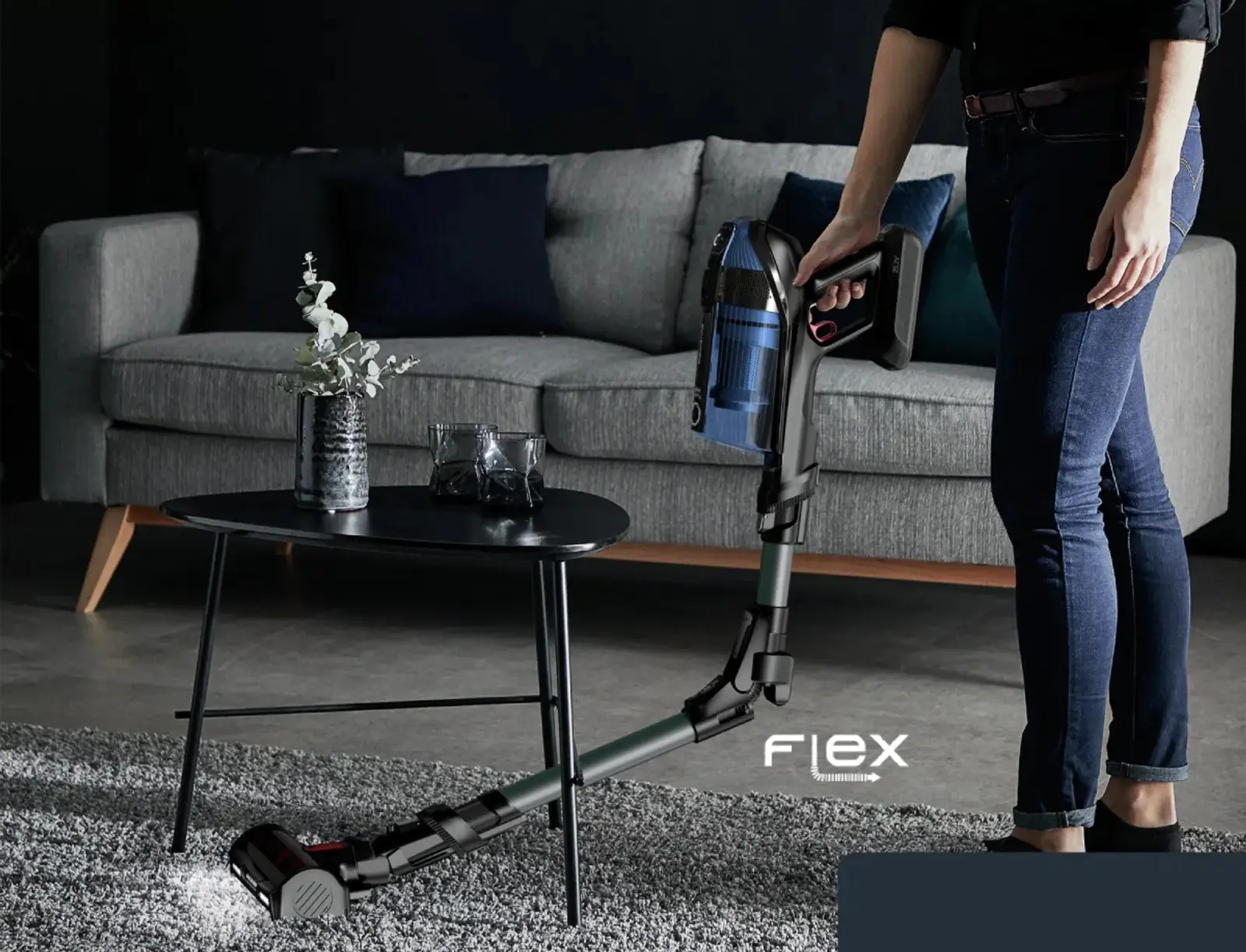 Вертикальный пылесос Rowenta X-Force Flex 12.60 (Blue/Black) - 8