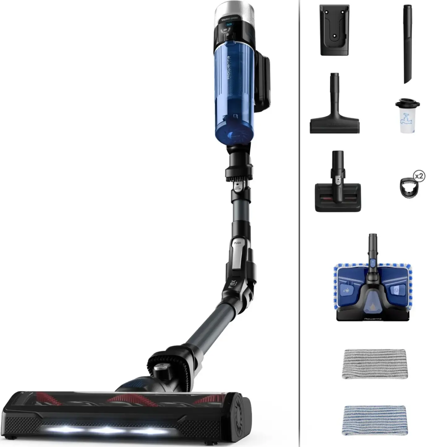 Aspirator vertical Rowenta X-Force Flex 9.60 Aqua RH20C7WO (Blue/Black) - 4