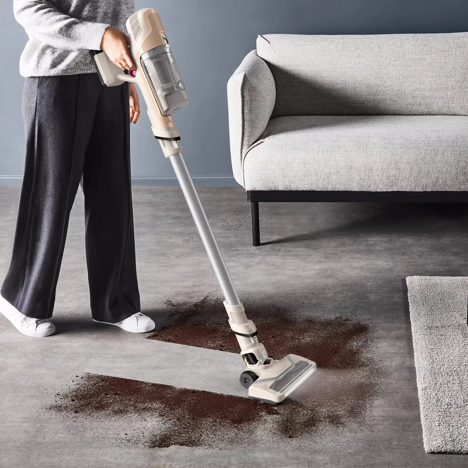 Вертикальный пылесос Rowenta X-Pert 6.60 Essential RH6830WO (Cream/Silver) - 8