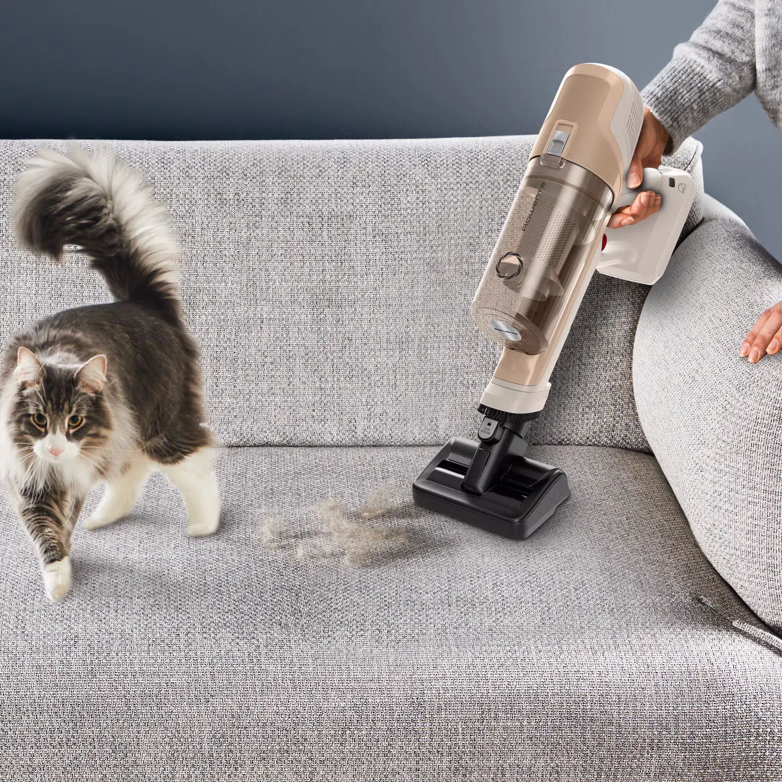 Вертикальный пылесос Rowenta X-Pert 6.60 Essential RH6830WO (Cream/Silver) - 10