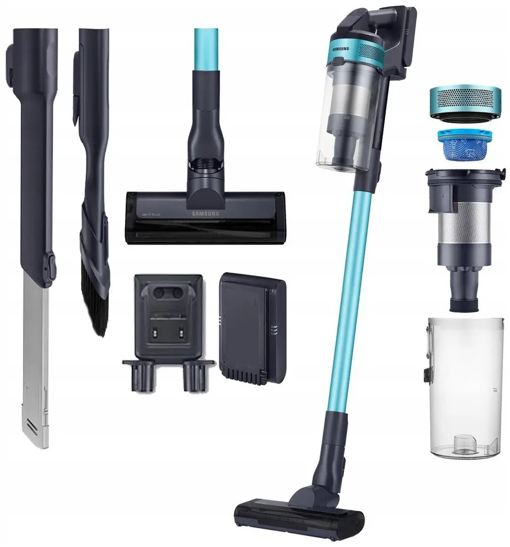 Вертикальный пылесос Samsung Jet 60 Turbo VS15A6031R1 (Black/Mint) - 9