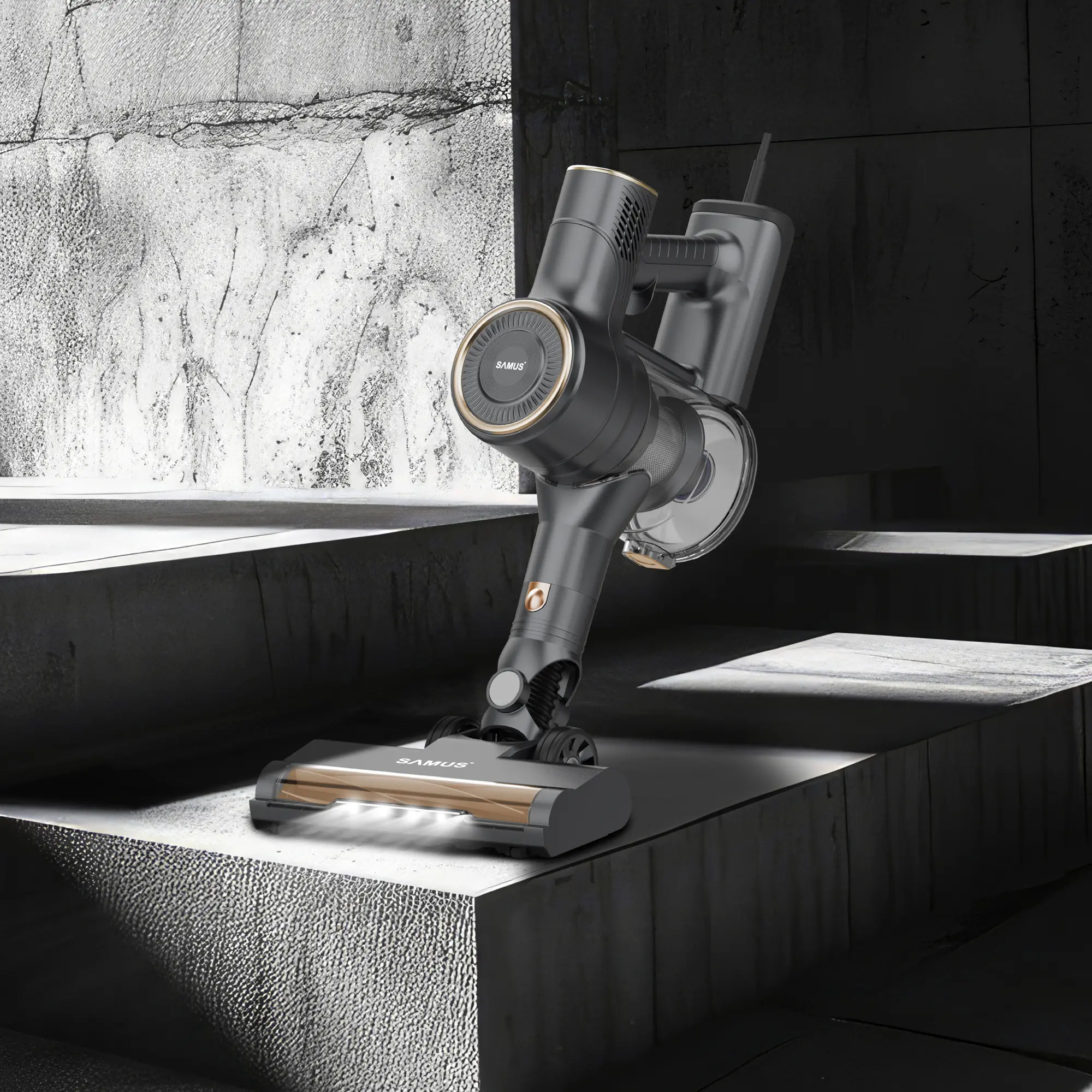 Aspirator vertical 2in1 Samus Sticky 61 ECO (Grey/Gold)