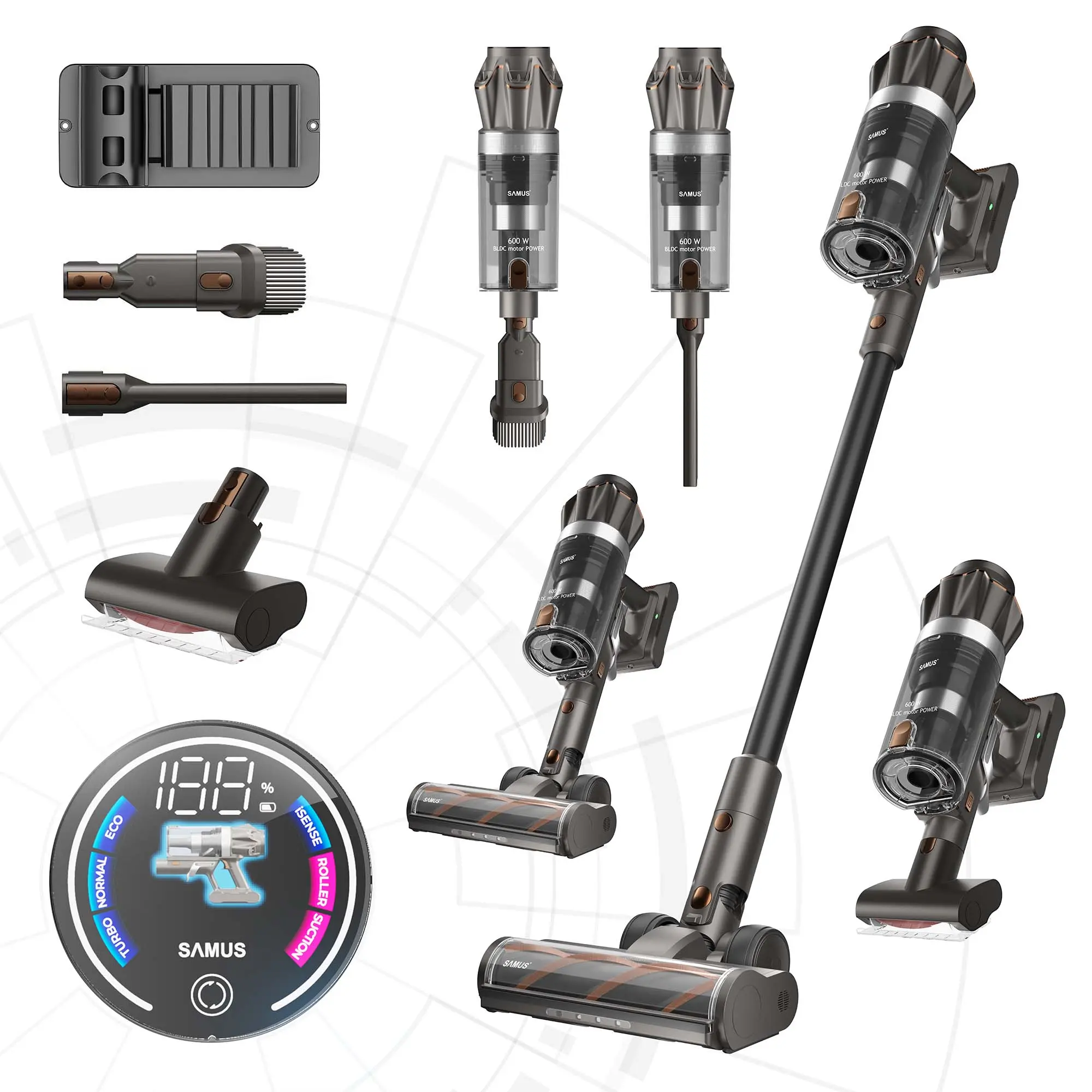 Вертикальный пылесос Samus Cyclone Ultra Pro (Grey) - 8