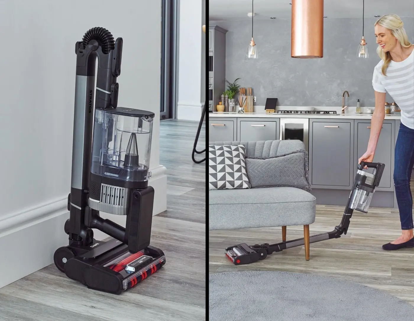 Вертикальный пылесос Shark IZ420EUT (Grey)