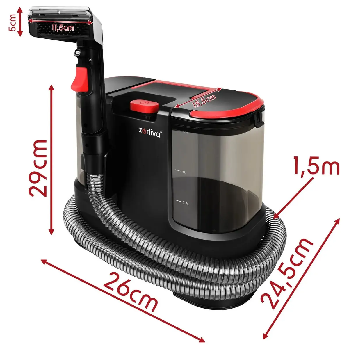 Aspirator cu spalare Zortiva VacTrim 24967 (Black) - 4