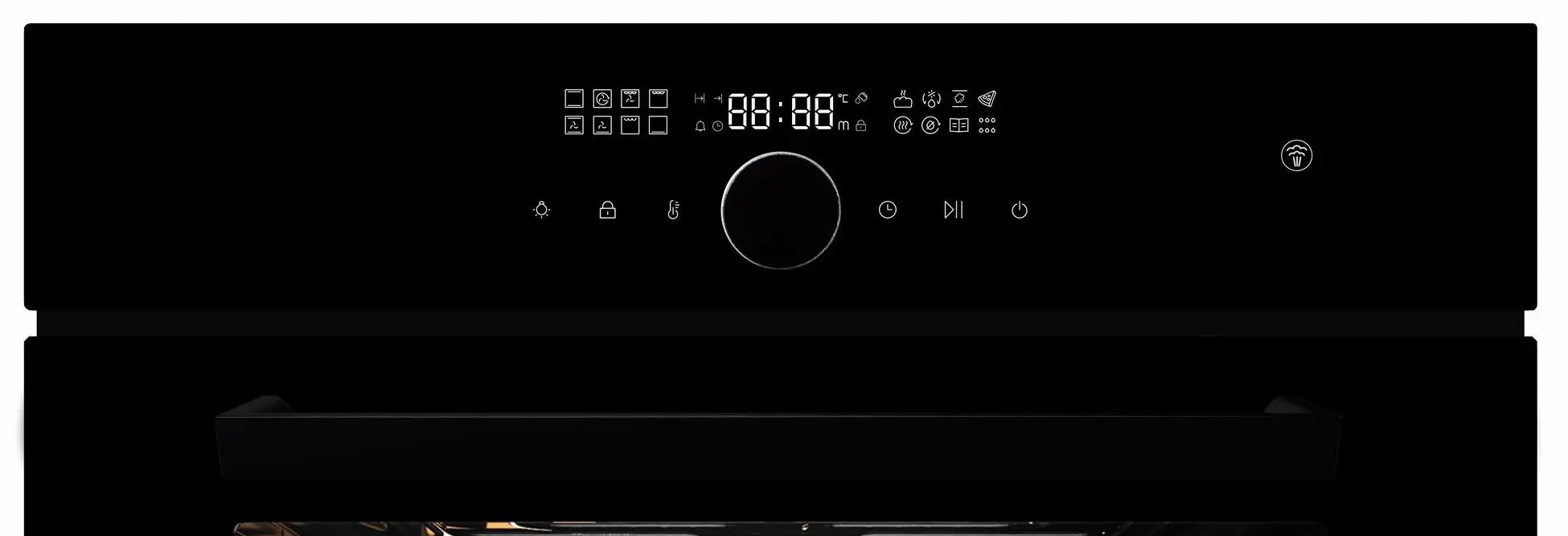 Cuptor electric incorporabil Backer Riki 16 AirSteam Soft BL GL (Black)