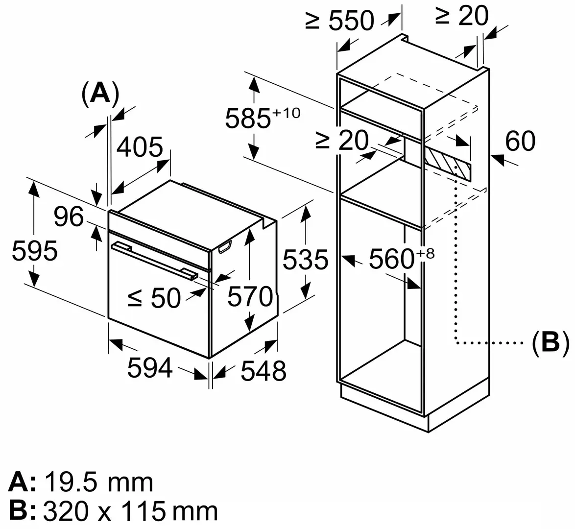Cuptor electric incorporabil Bosch HBA534ES3 (Black/Inox)