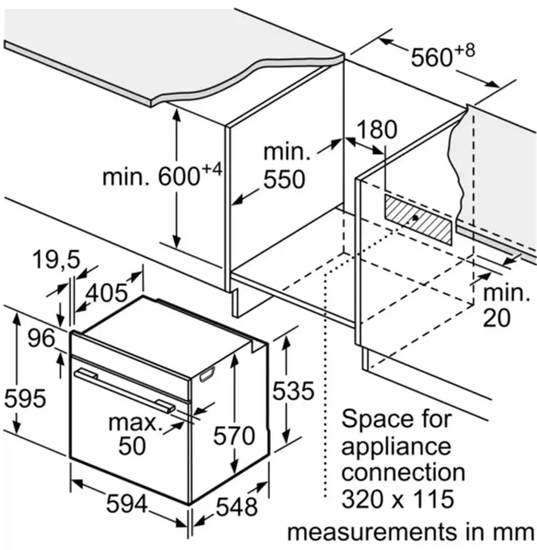 Cuptor electric incorporabil Bosch HBG539BB6 (Black)