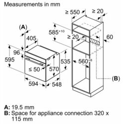 Cuptor electric incorporabil Bosch HBG539BB6 (Black) Thumb