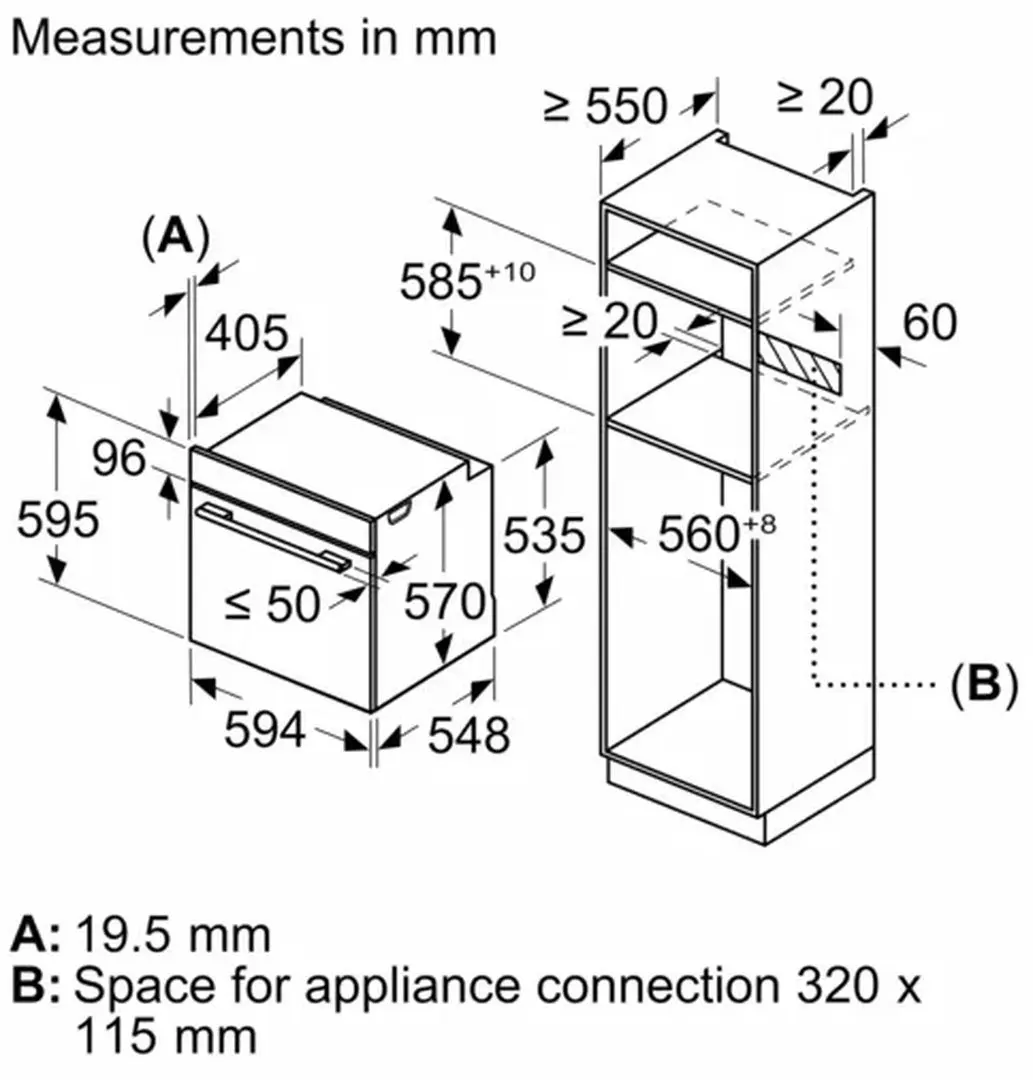 Cuptor electric incorporabil Bosch HBG539BB6 (Black)