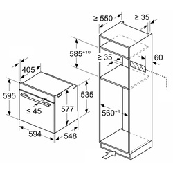 Встраиваемая электрическая духовка Bosch HMG776NB1 (Black) Thumb