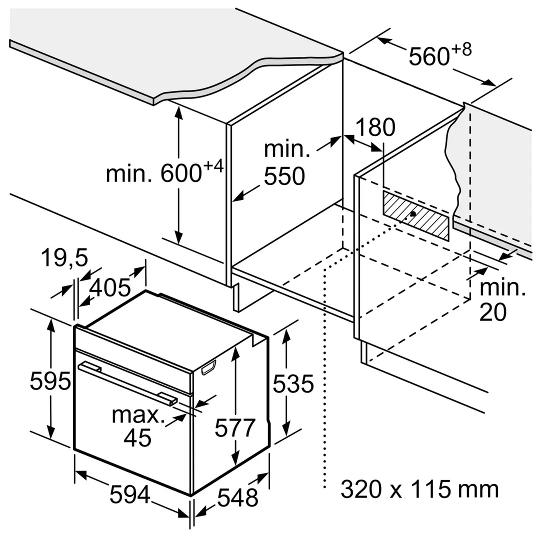 Встраиваемая электрическая духовка Bosch HMG776NB1 (Black) - 7