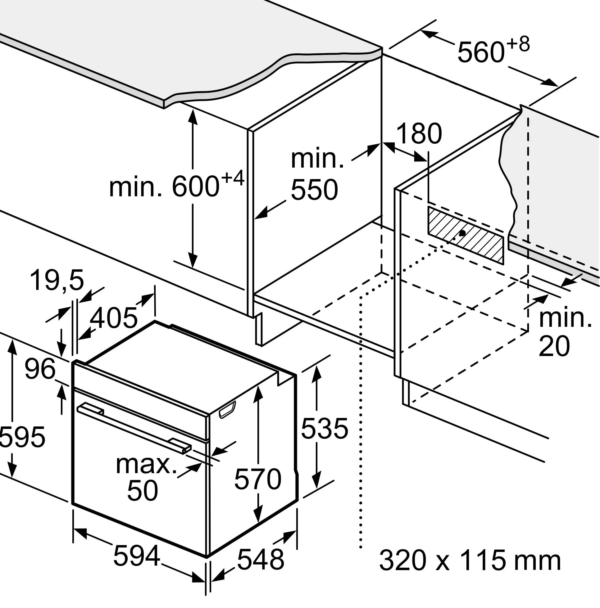 Cuptor electric incorporabil Bosch HRG532EB3 (Black)