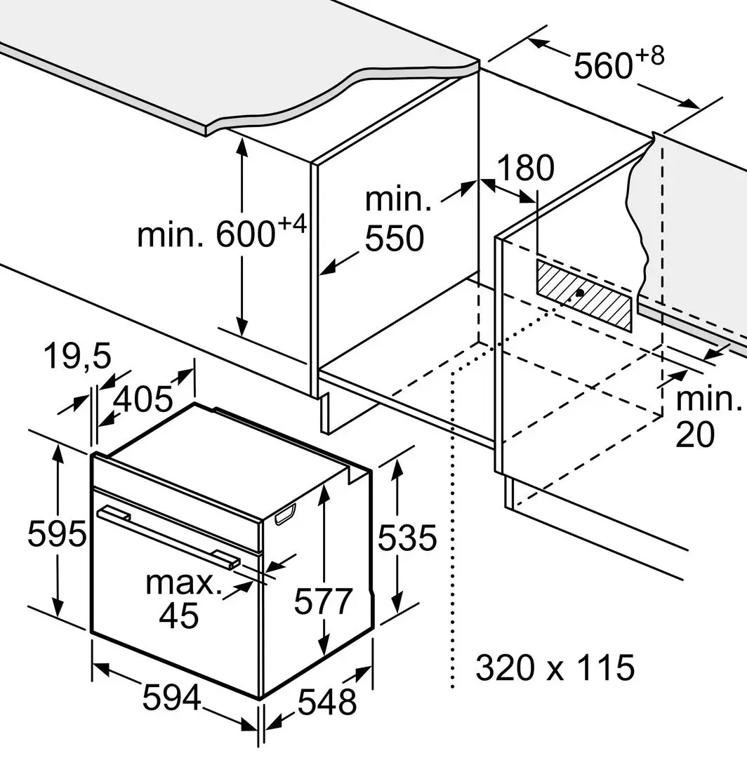Cuptor electric incorporabil Bosch HRG6753S2 (Inox/Black)