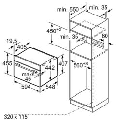 Встраиваемая электрическая духовка Bosch CBG635BS3 (Inox/Black) Thumb