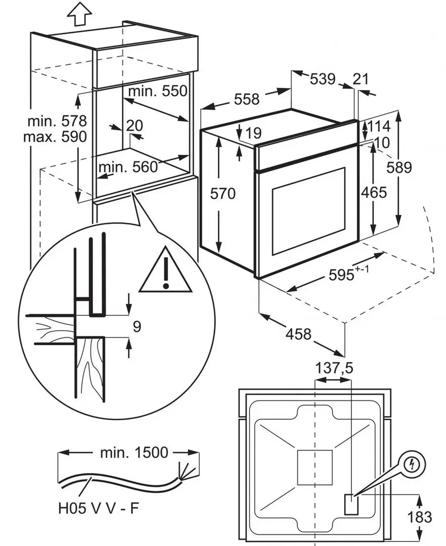 Cuptor electric incorporabil Electrolux SurroundCook 600 EOF3H50BX (Black/Inox)