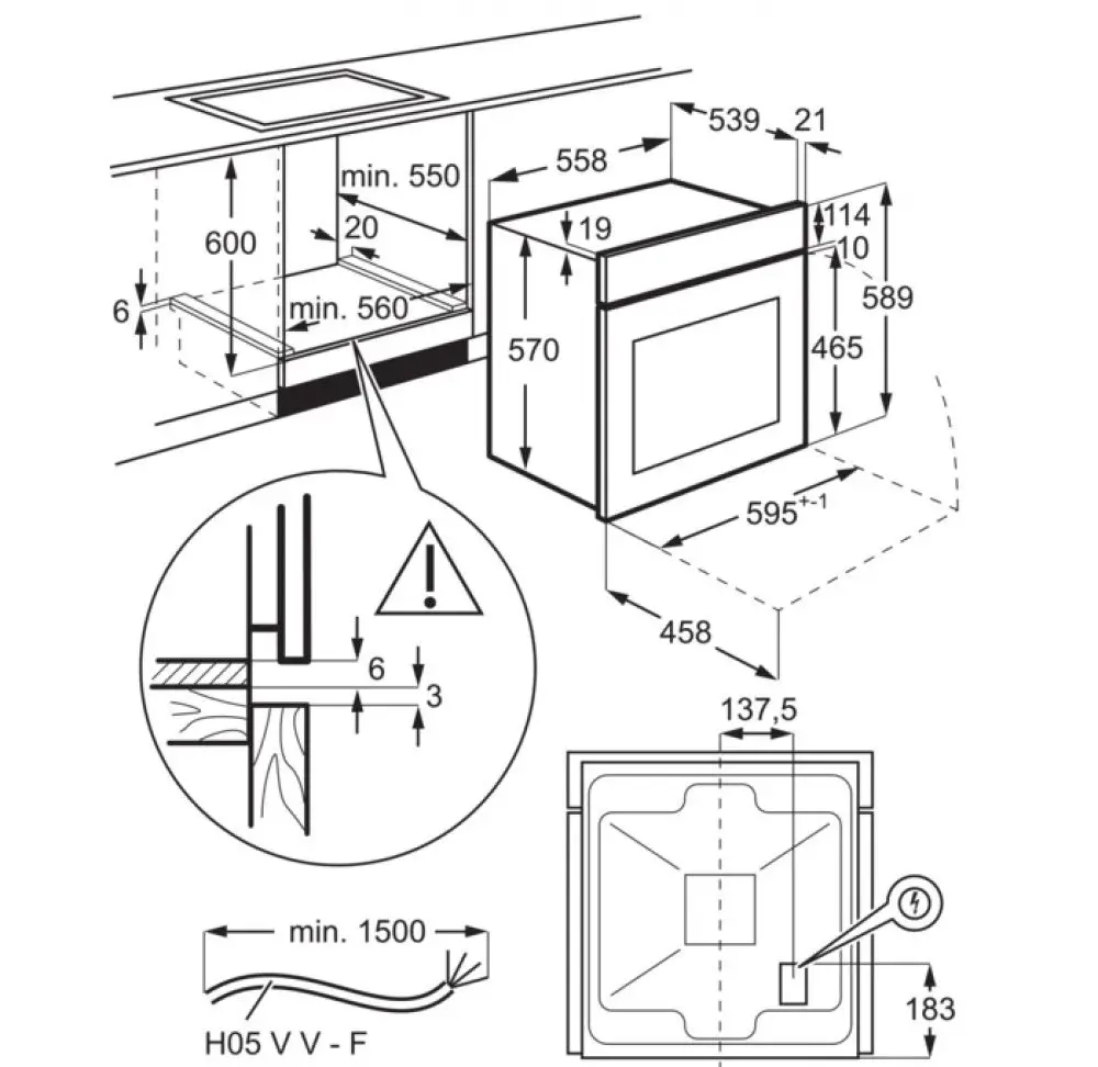 Cuptor electric incorporabil Electrolux SurroundCook 600 EOF5C50BZ (Black)