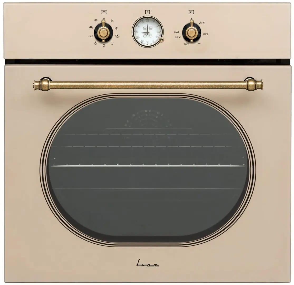 Встраиваемая электрическая духовка Fram FBO-V659GCA-RGBG (Rustic Cream)