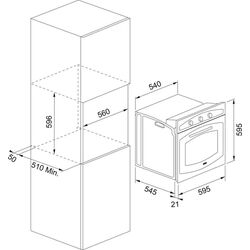 Cuptor electric incorporabil Franke FCO 86 H PW (Pearl White) Thumb