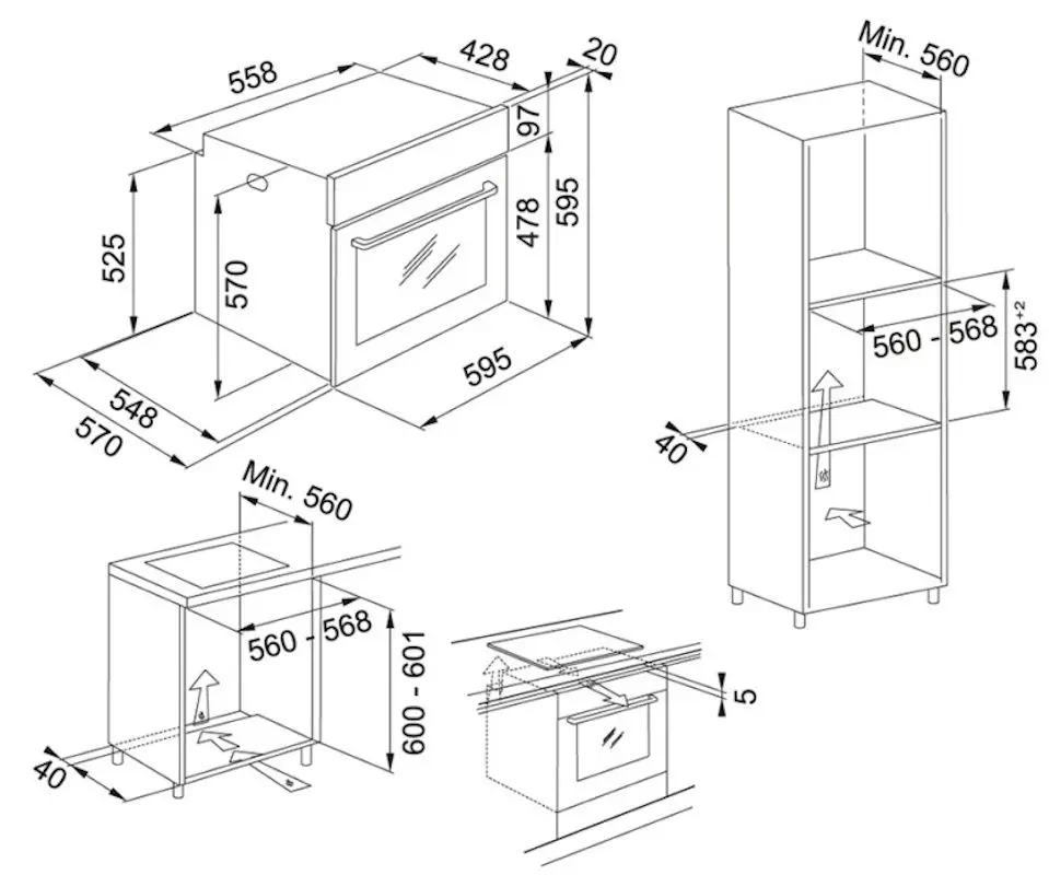 Cuptor electric incorporabil Franke Smart FSM 86 H OY (Almond)