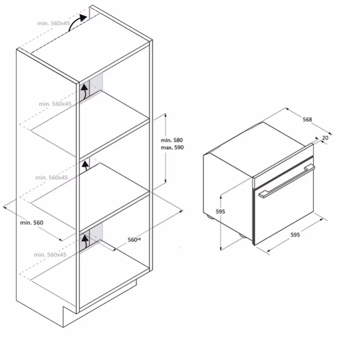 Cuptor electric incorporabil Haier H6 ID46G3YTB (Black)
