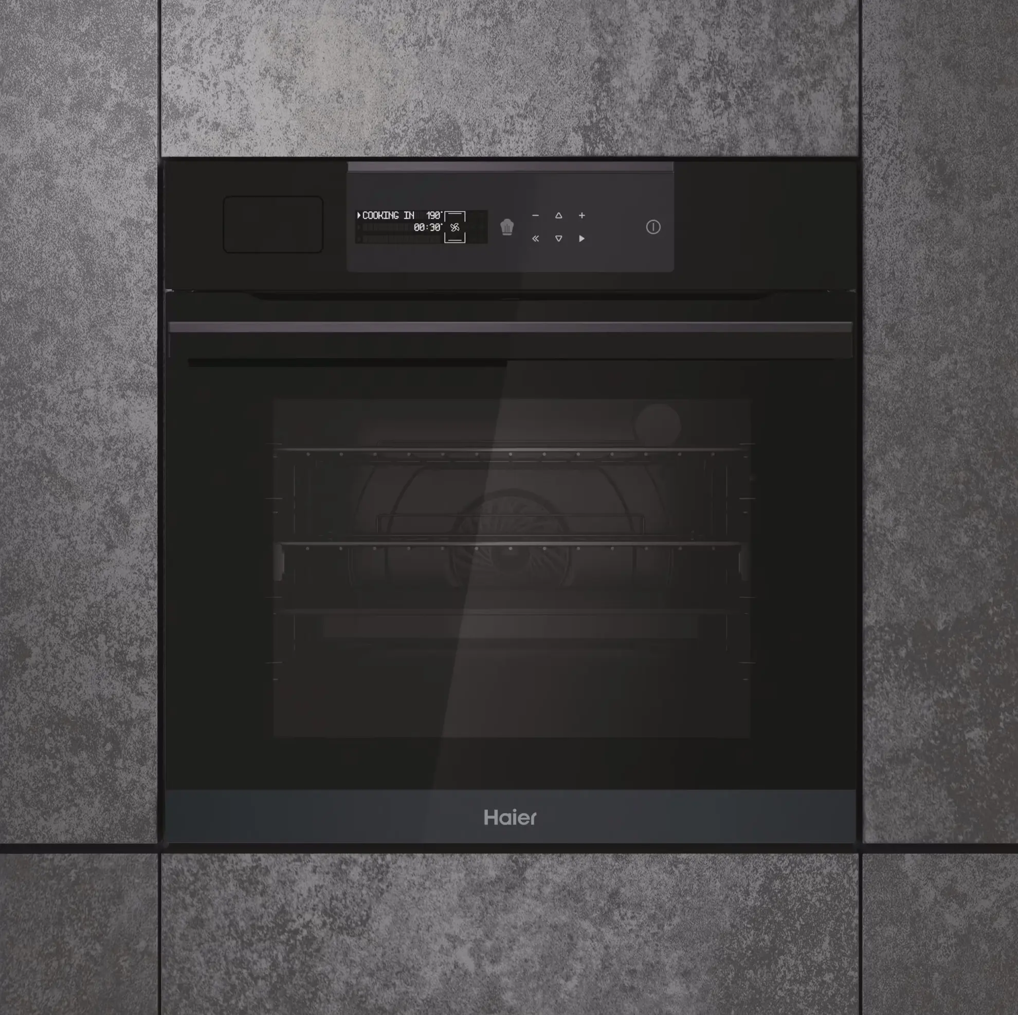 Cuptor electric incorporabil Haier I-Message Steam 6 HWO60SM6S9BH (Black)