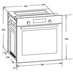 Встраиваемая электрическая духовка Heinner HBO-S624LTG-IX (Inox/Black) Thumb