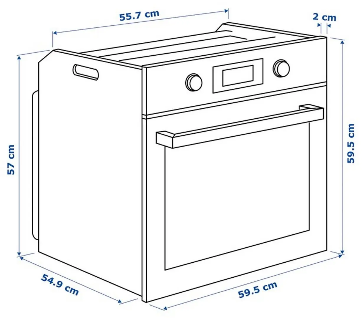 Cuptor electric incorporabil Ikea Anratta funcţie pirolitică (Inox) - 2