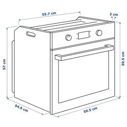 Cuptor electric incorporabil Ikea Bejublad (White/Glass) Thumb